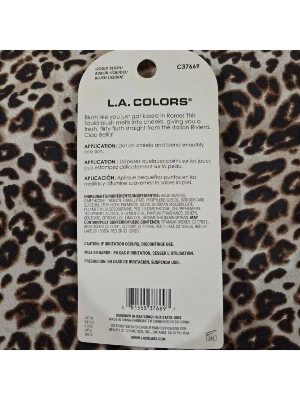 L.A. Colors Liquid Blush Amore & 3-In-1 Pink Satin Makeup Stick Duo - Creamy Ble